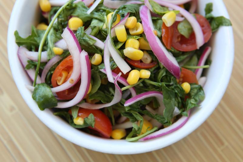 CORN AND ARUGULA SALAD