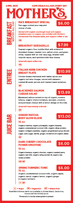 April Monthly Specials