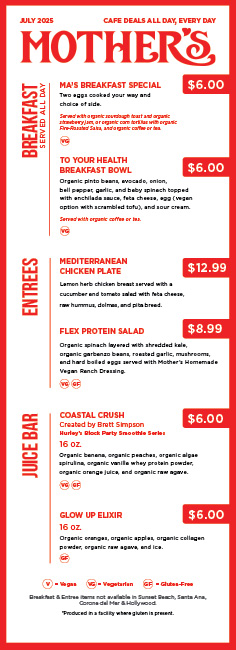 July Cafe Specials 2025