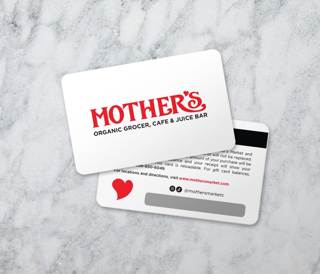 gift card on a kitchen counter